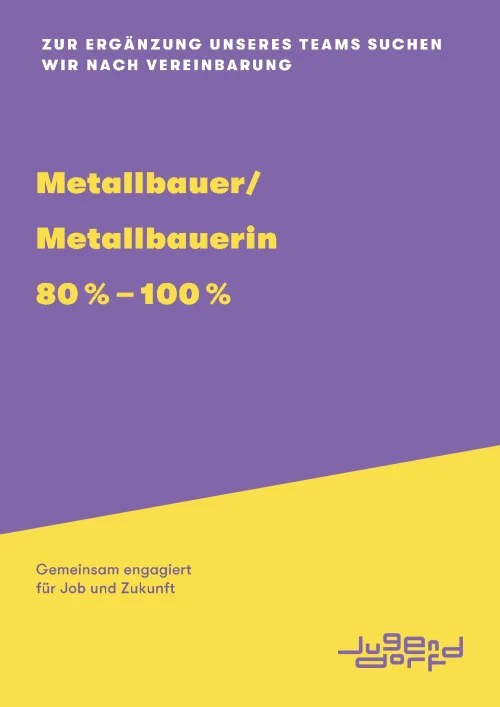 Metallbauer / Metallbauerin 80-100%